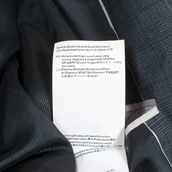 [SOLD] Hugo Boss 40R Modern Fit Wool Gray Check Single Breasted suit. - Picture 7 of 12